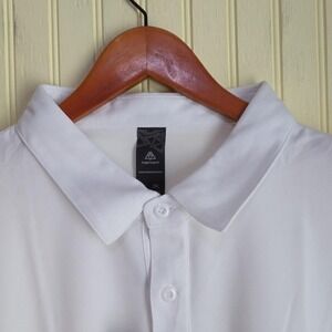 Haimont Polo Shirt Mens 2XL White Solid Lightweight Polyester Knit Top‎
